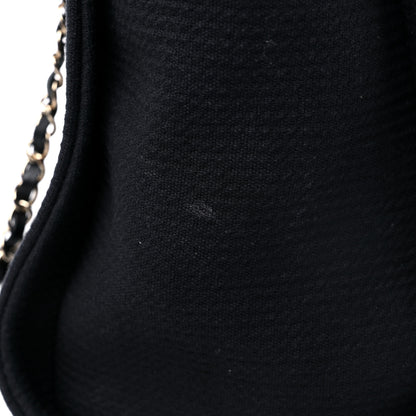 Chanel Mixed Fibers Small Deauville Tote Black 14 of 15