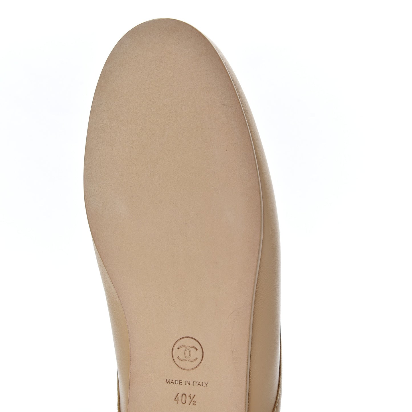 Lambskin Pearl CC Mules 40.5 Beige