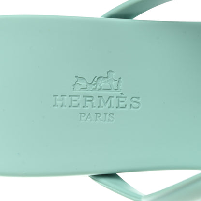 Hermes Rubber Womens Egerie Sandals 39 Vert Embrun 7 of 8