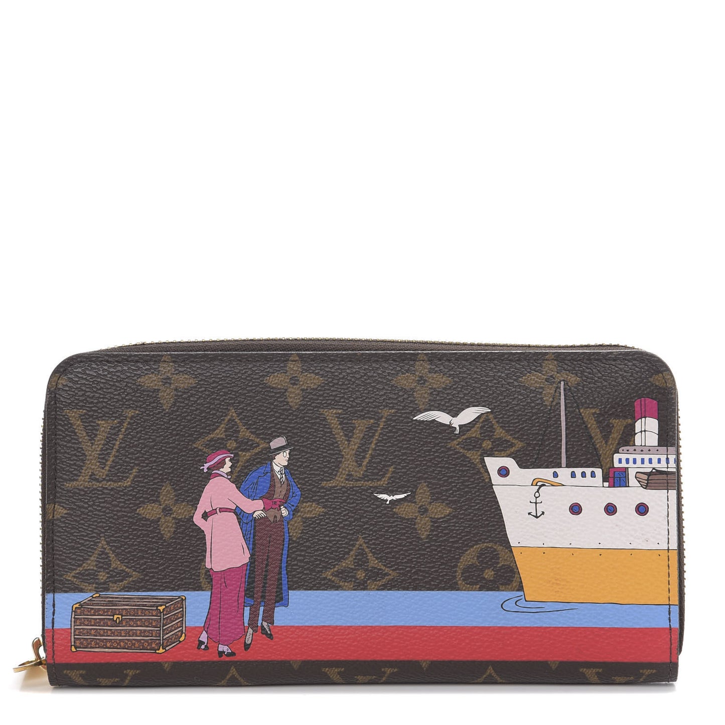 Monogram 2016 Christmas Animation Zippy Wallet Rouge