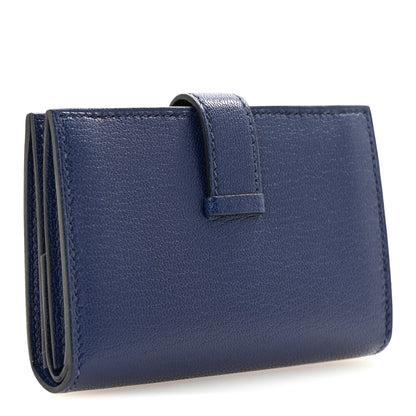 Hermes Chevre Mysore Mini Bearn Wallet Bleu Saphir 3 of 7