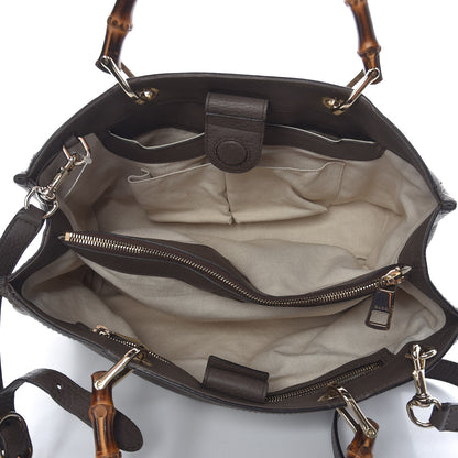 Gucci Cellarius Calfskin Medium Bamboo Shopper Tote Grey Field 5 of 10