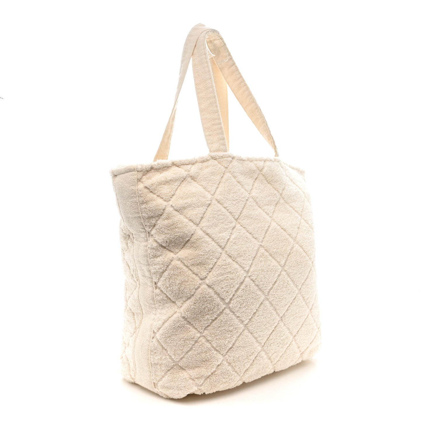Terry Cotton CC Beach Tote Towel Set Ivory