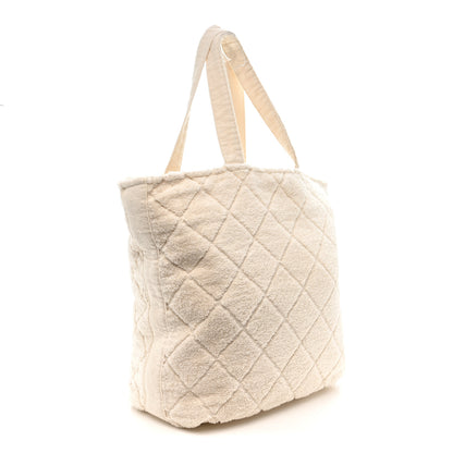 Chanel Terry Cotton CC Beach Tote Towel Set Ivory 4 of 11