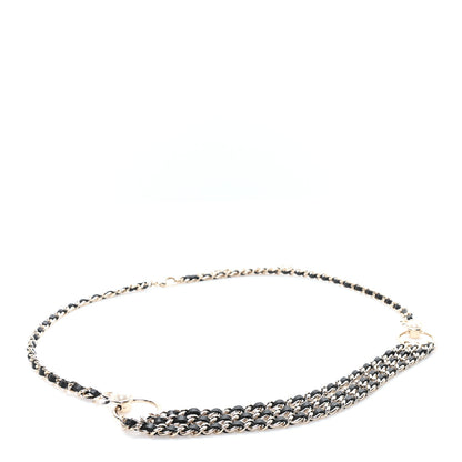 Chanel Lambskin Pearl CC Chain Belt 90 Black Gold Pearly White 1 of 4