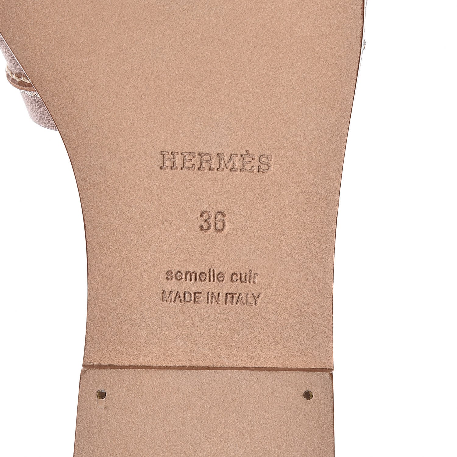 Hermes Calfskin Pique Oran Sandals 36 Brun Pallisandre 7 of 7