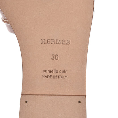 Hermes Calfskin Pique Oran Sandals 36 Brun Pallisandre 7 of 7