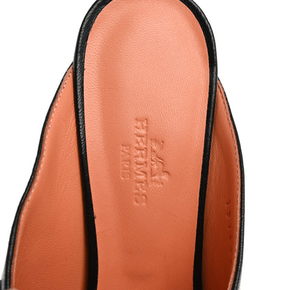 Hermes Goatskin Tuileries Mules 37.5 Black 7 of 9