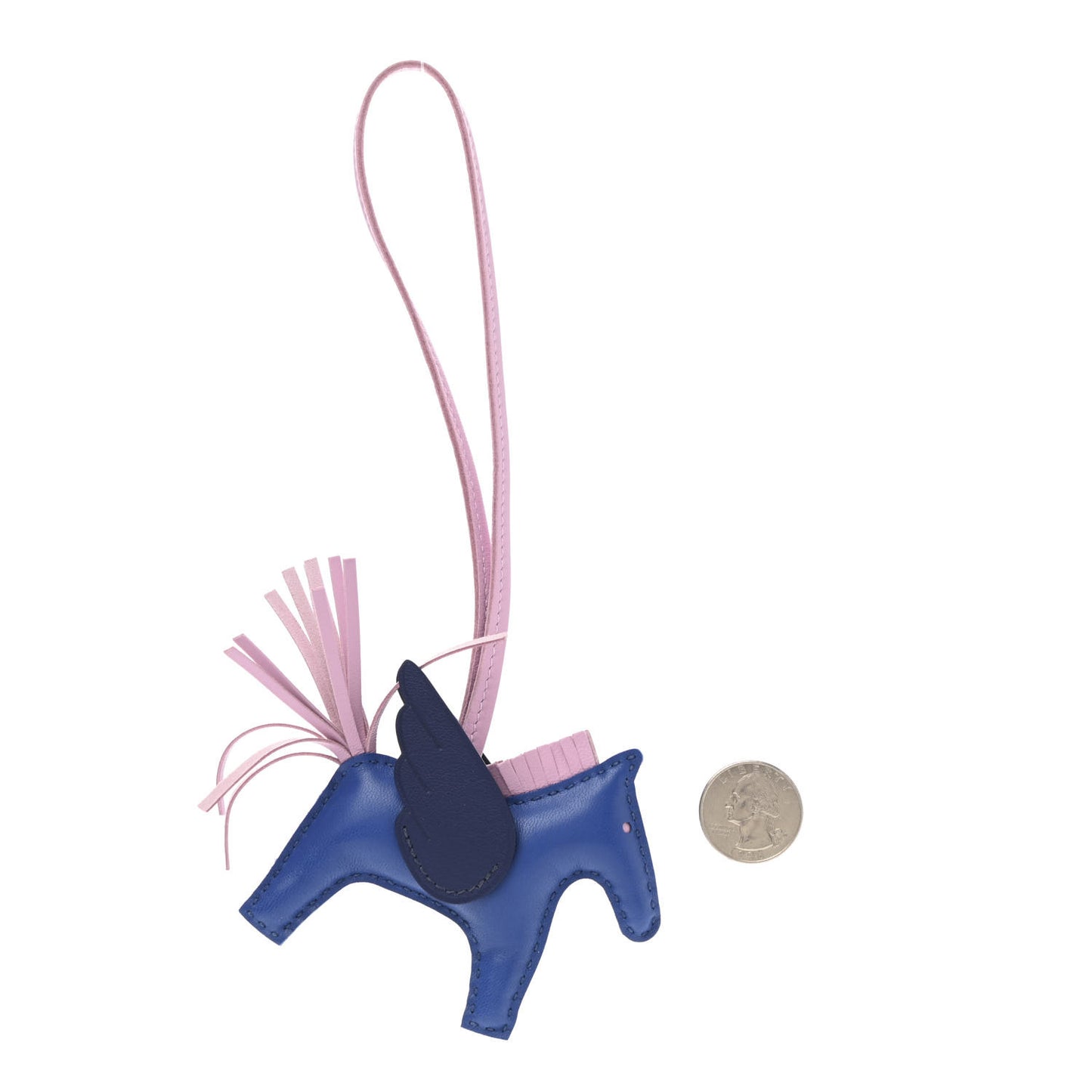Milo Lambskin Grigri Rodeo Pegase Horse Bag Charm PM Bleu France Mauve Sylvestre Bleu Saphir