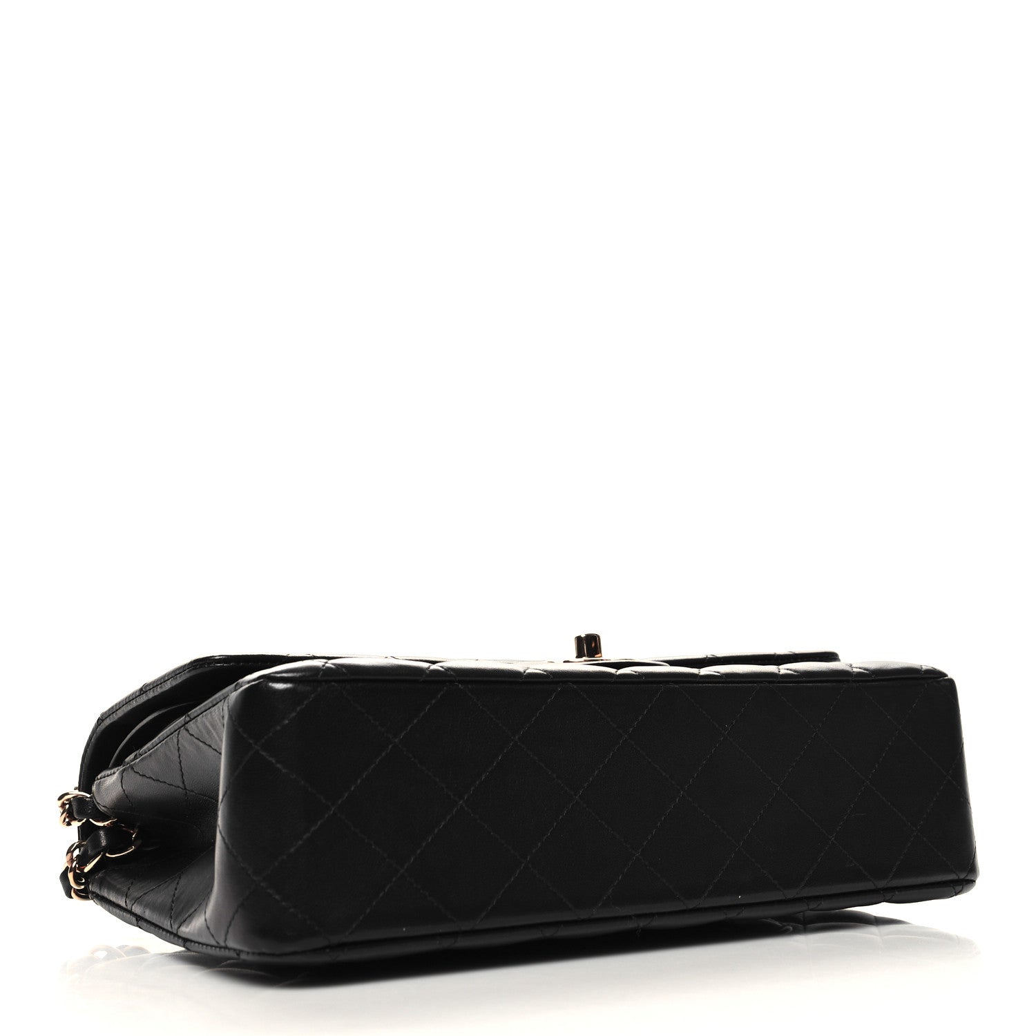 Chanel Lambskin Quilted Medium Double Flap Black 4 of 12