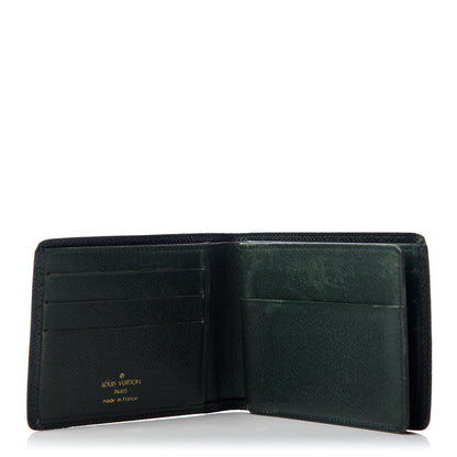Louis Vuitton Taiga Mens Billfold Wallet 3 Flaps Epicea 5 of 11