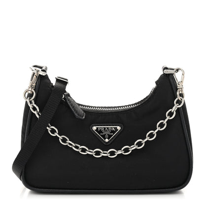 Prada Tessuto Nylon Mini Re-Edition 2000 Shoulder Bag Black 1 of 9