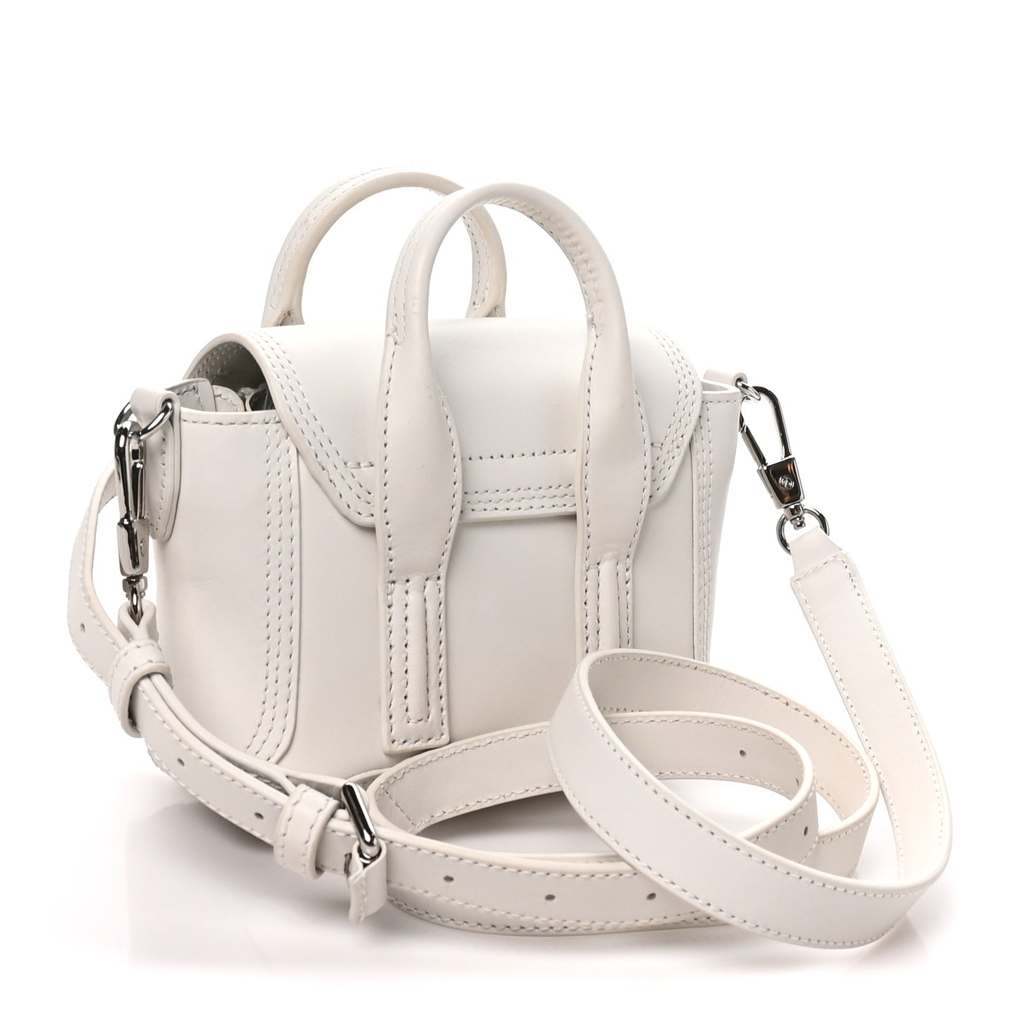 Smooth Calfskin Nano Pashli Satchel White