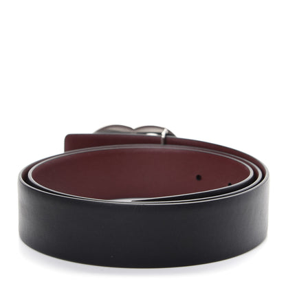 Chanel Calfskin CC Reversible Belt 85 Black Burgundy 2 of 7