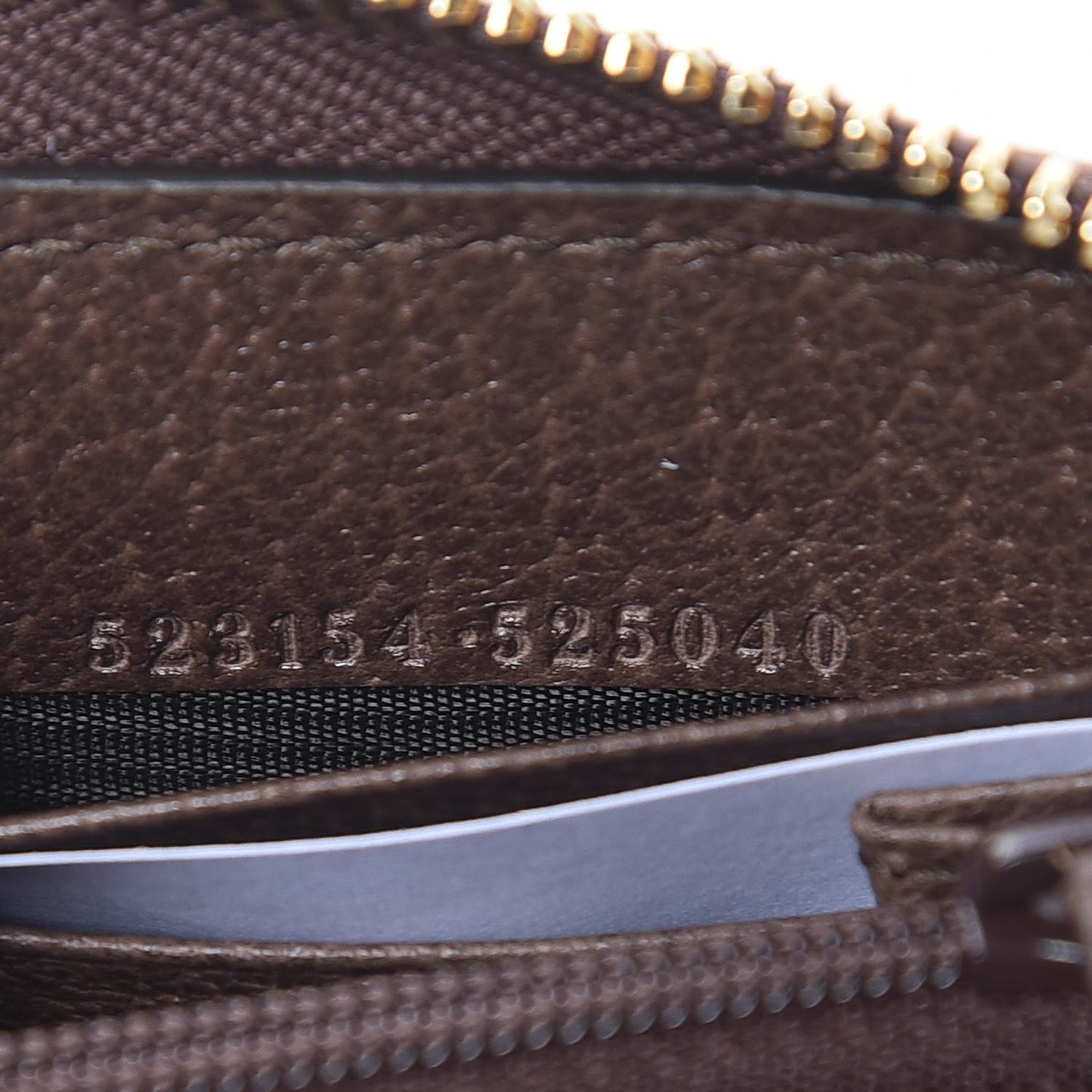 GG Supreme Monogram Web Ophidia Zip Around Wallet Brown