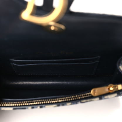 Christian Dior Oblique Saddle Belt Bag Blue 5 of 9