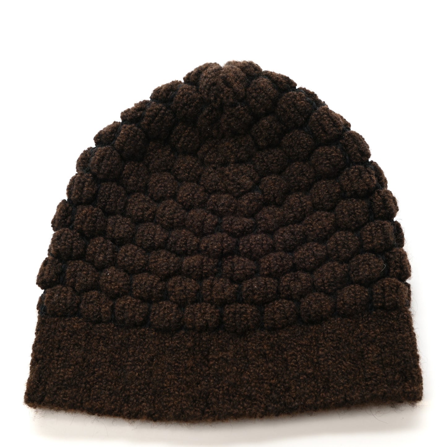 Cashmere Cotton Beanie Hat Brown