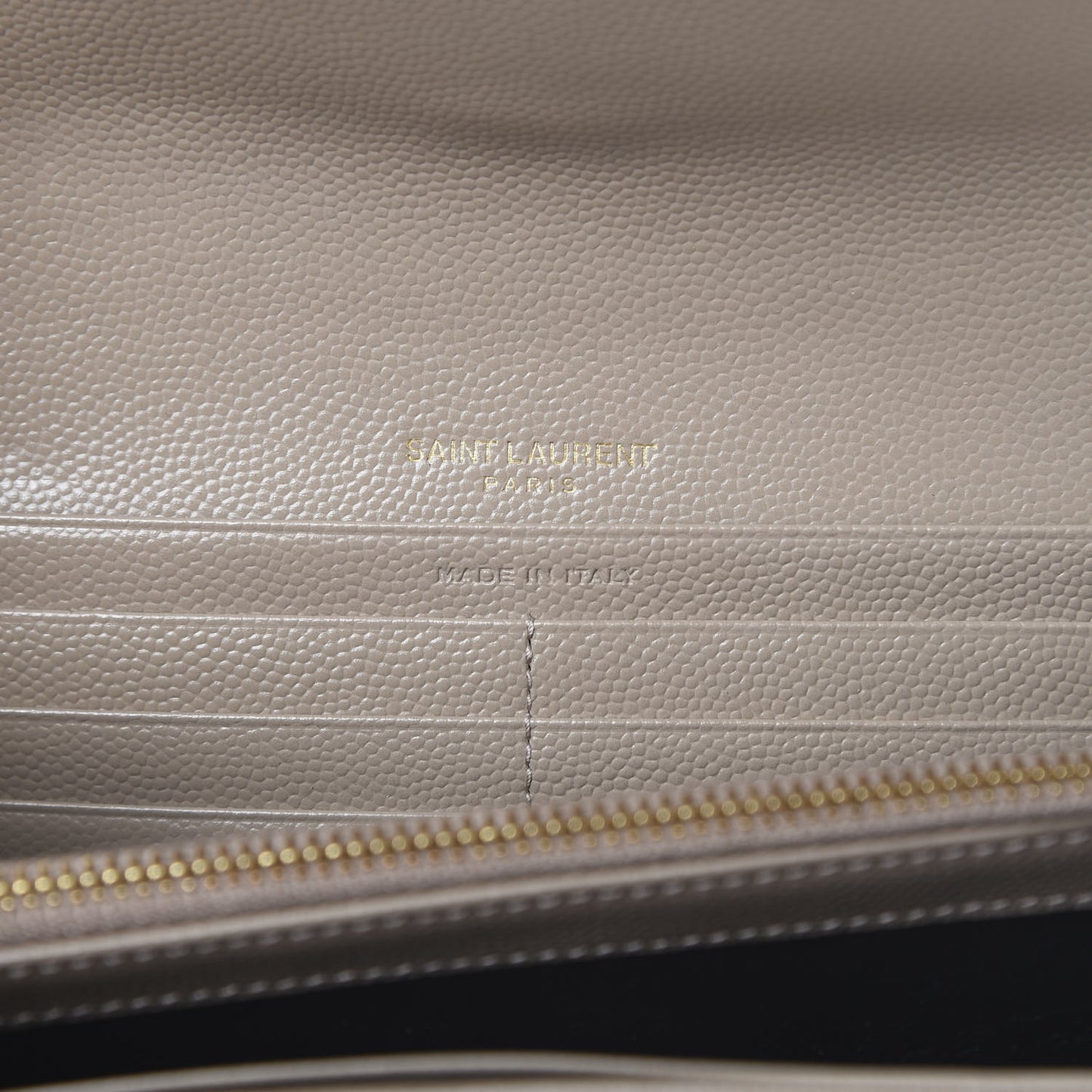 Grain De Poudre Matelasse Chevron Monogram Flap Wallet Dusty Grey