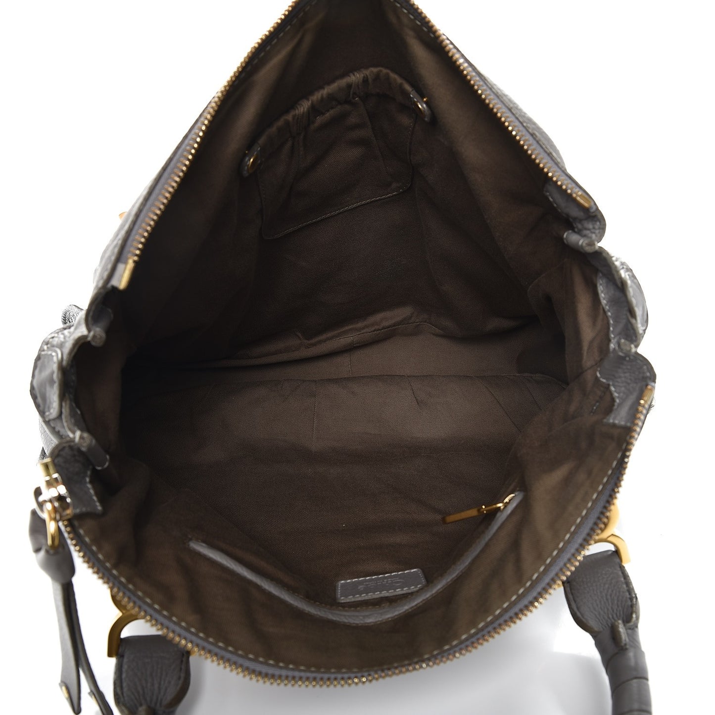 Calfskin Large Marcie Satchel Cashmere Grey