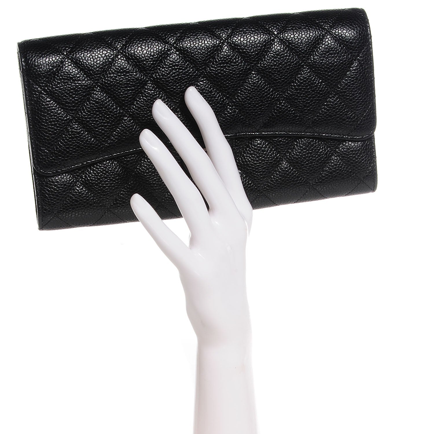 Chanel Caviar Quilted Travel Wallet Black 2 of 8