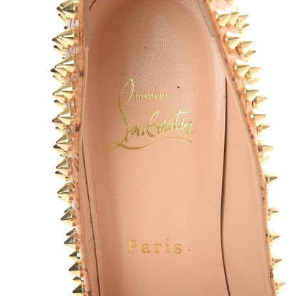 Christian Louboutin Cork Lucido Yolanda 120 Spikes Pumps 37.5 Natural 10 of 10