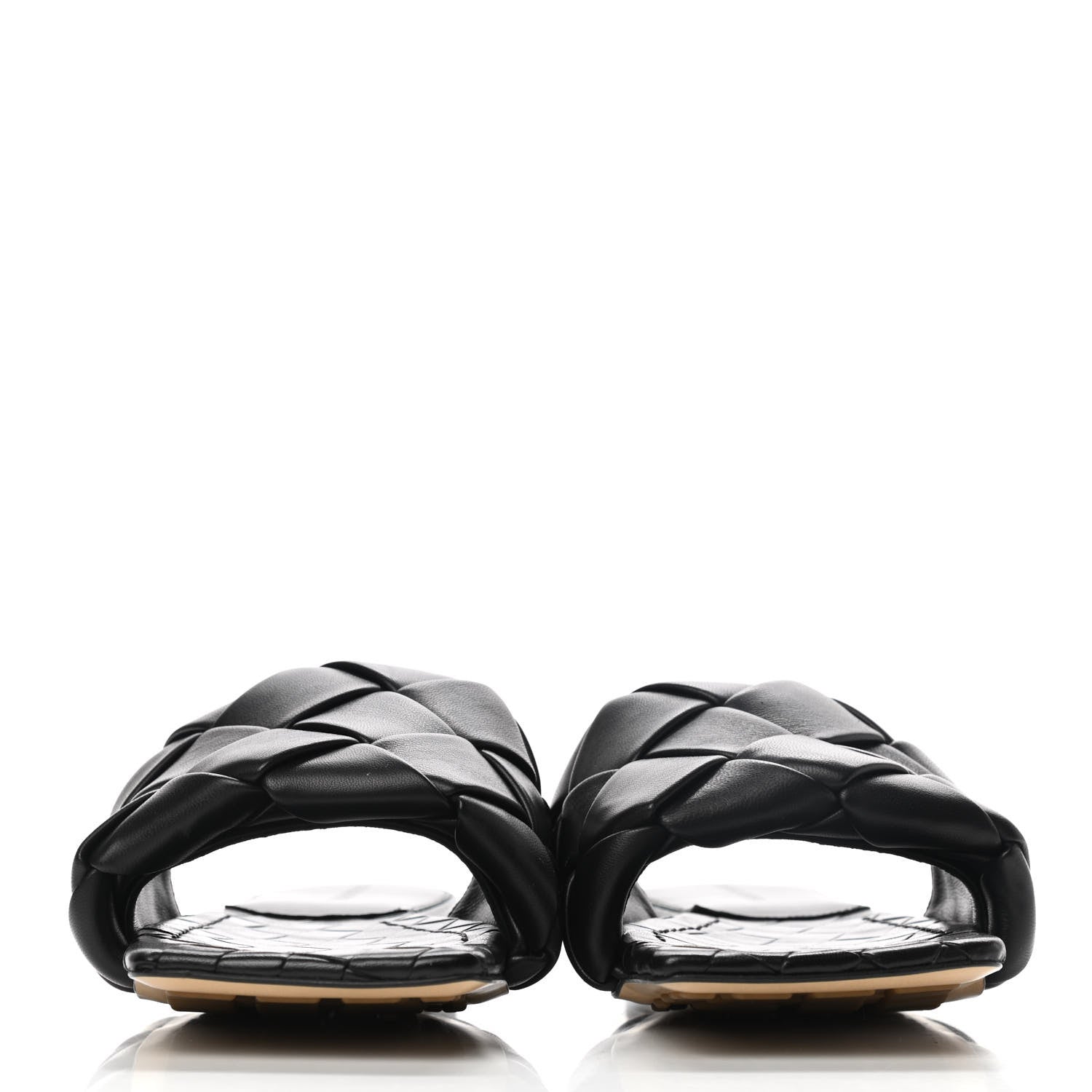 Bottega Veneta Nappa Maxi Intrecciato Lido Flat Sandals 40 Black 2 of 7