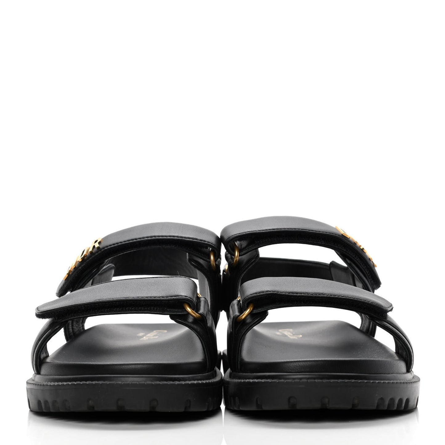 Lambskin Dioract Sandals 40.5 Black