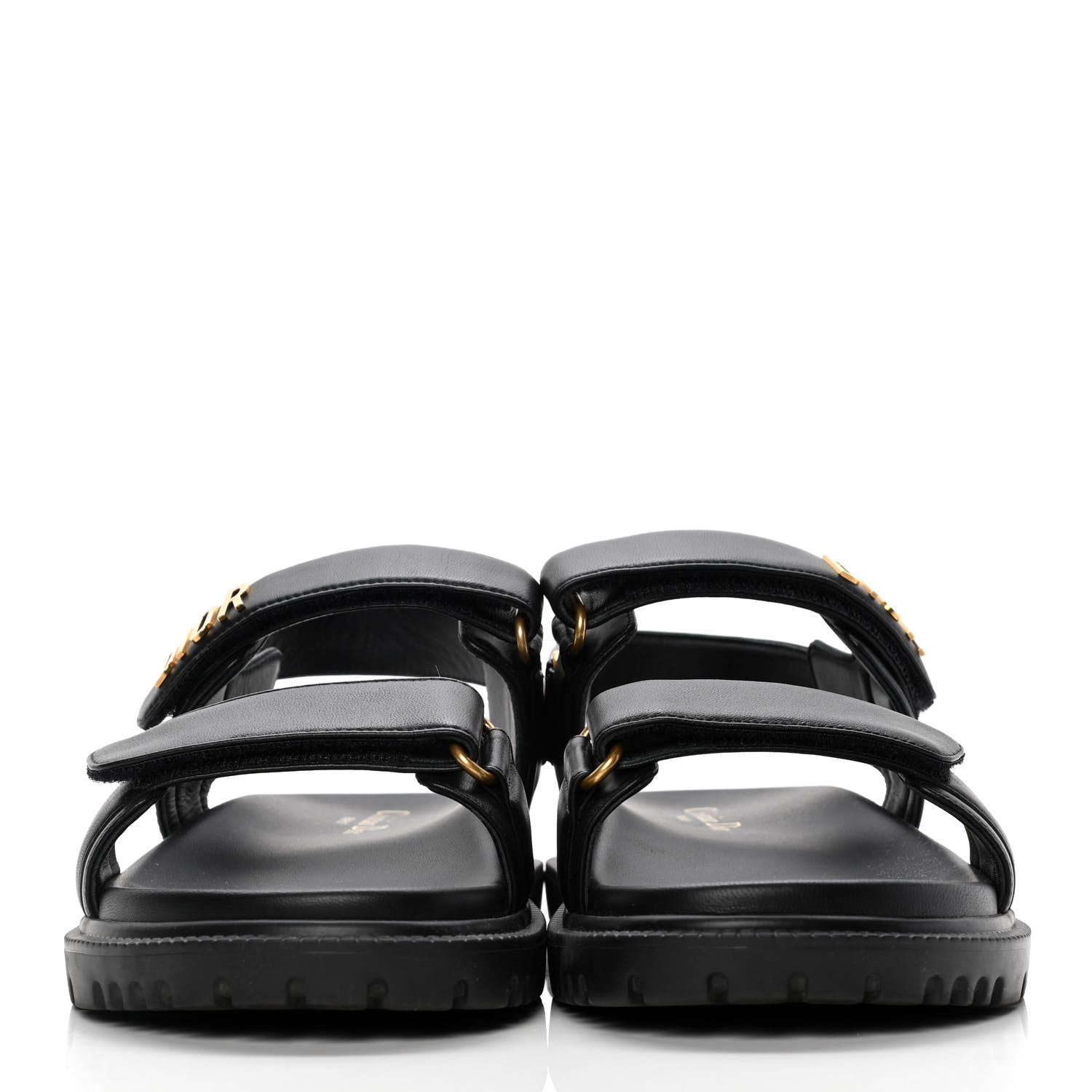 Christian Dior Lambskin Dioract Sandals 40.5 Black 3 of 8