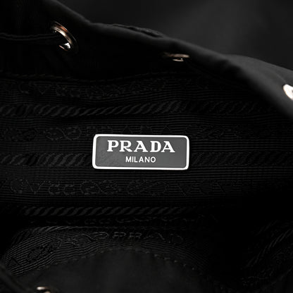 Prada Re-Nylon Vela Drawstring Wristlet Pouch Black 6 of 12