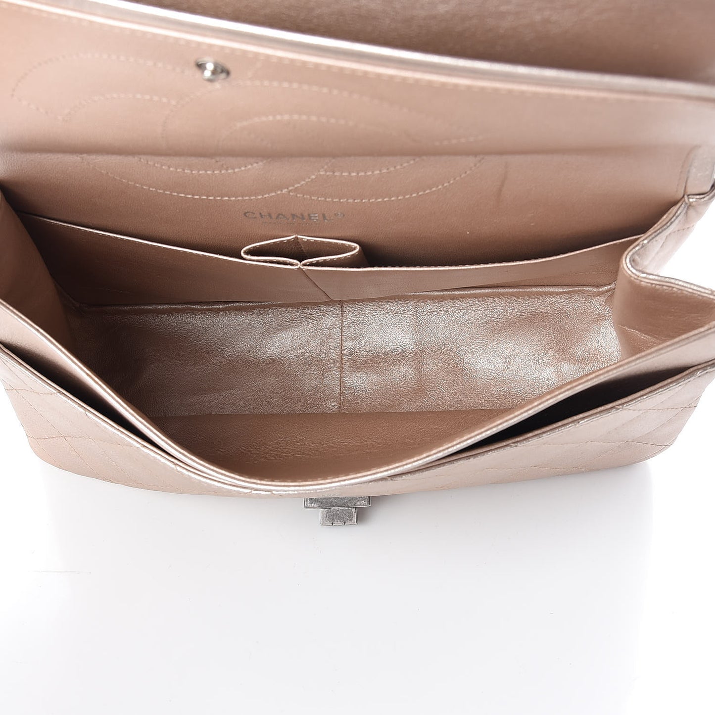 Metallic Calfskin Quilted 2.55 Reissue 227 Flap Gold