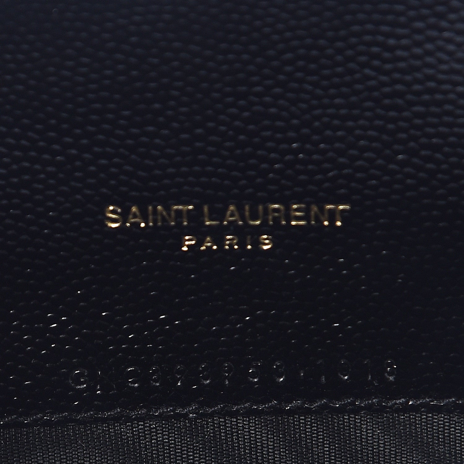 Saint Laurent Grain De Poudre Matelasse Chevron Monogram Envelope Chain Wallet Black 9 of 10