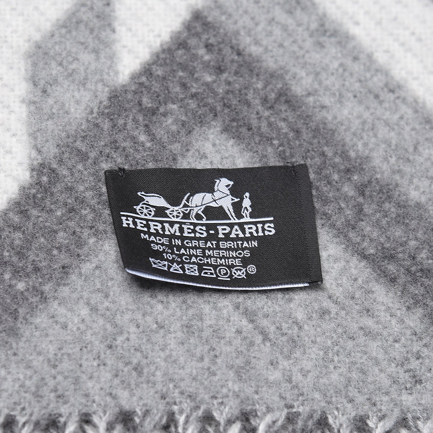 Wool Cashmere Camo Chevrons Blanket