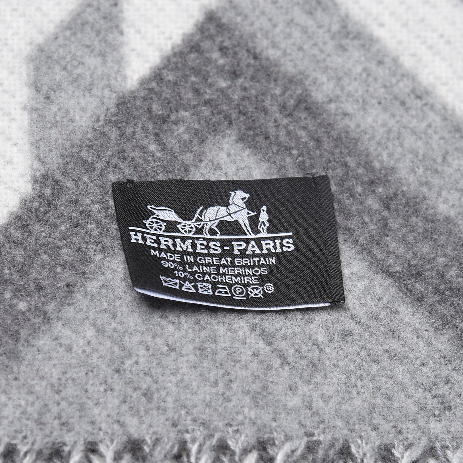 Hermes Wool Cashmere Camo Chevrons Blanket 4 of 4