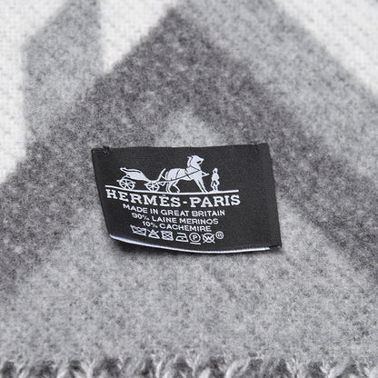 Hermes Wool Cashmere Camo Chevrons Blanket 4 of 4