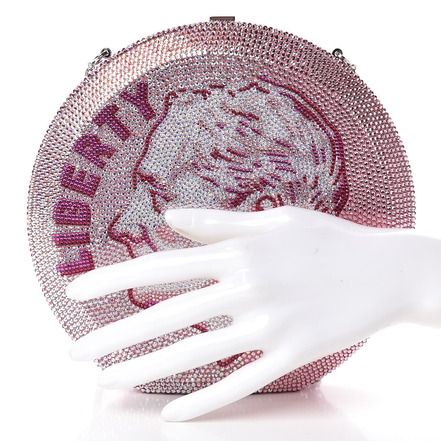 Judith Leiber Crystal No Ceilings Dime Disc Bag Pink 4 of 14