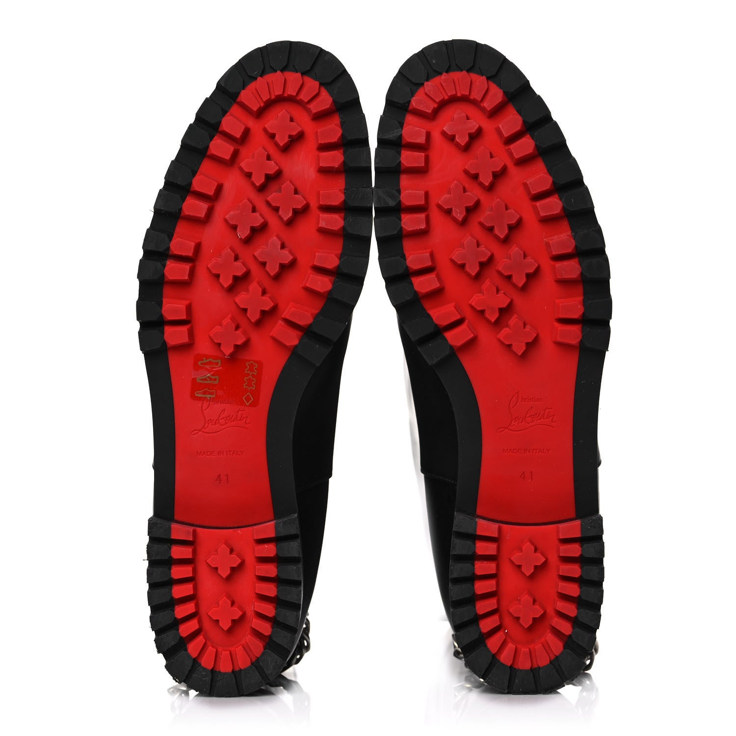 Christian Louboutin Calfskin Ingrassato Croche Cate 20 Boots 41 Black 5 of 13