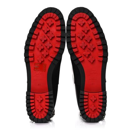 Christian Louboutin Calfskin Ingrassato Croche Cate 20 Boots 41 Black 5 of 13