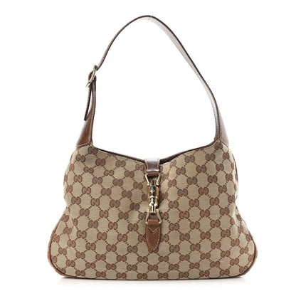 Gucci Monogram Small Jackie O Hobo Brown 1 of 11
