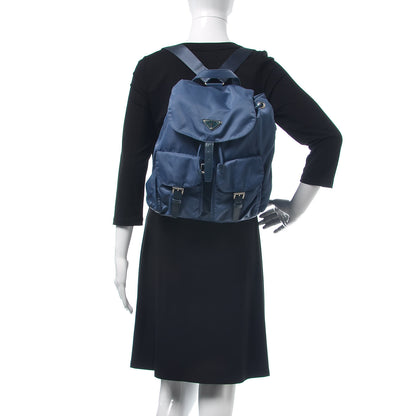 Prada Tessuto Nylon Vela Medium Backpack Blue 2 of 7