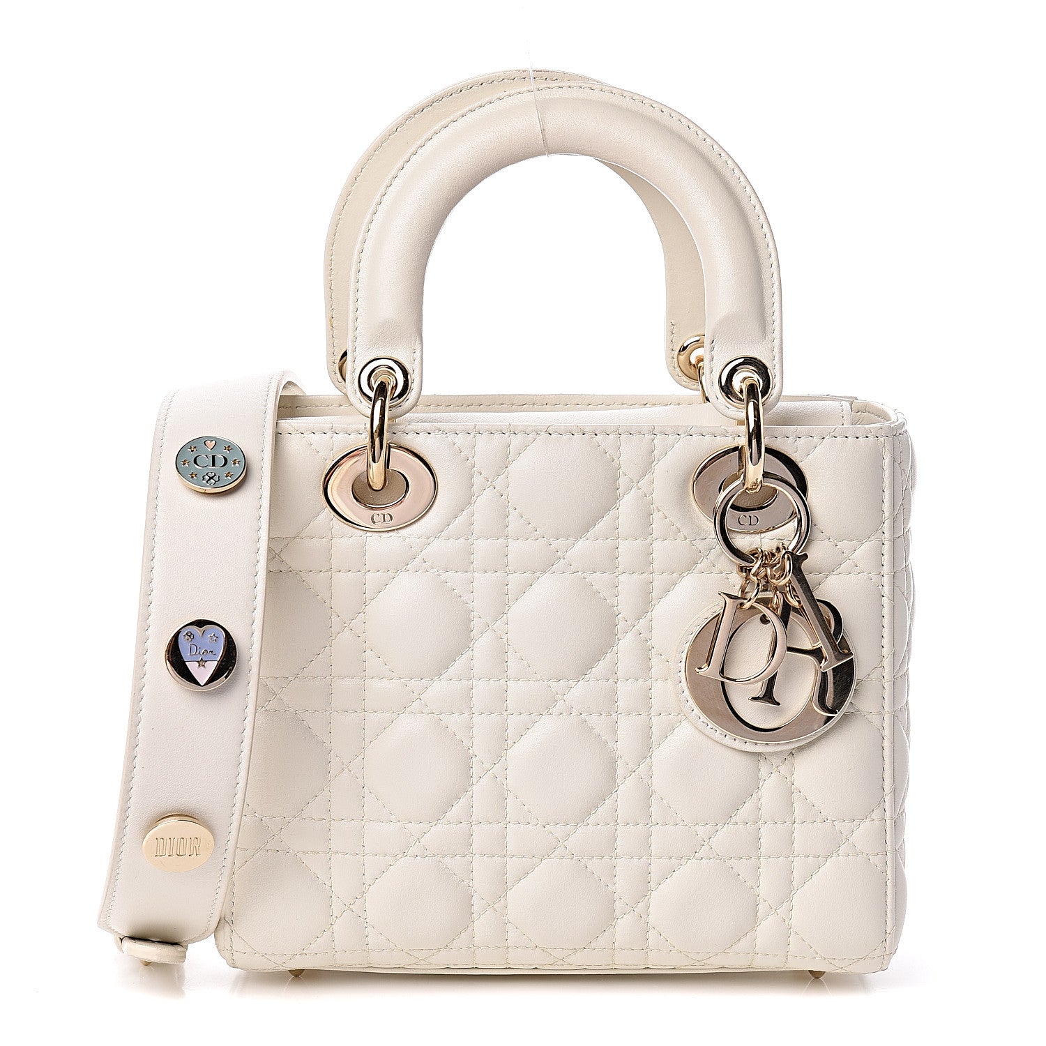 Christian Dior Lambskin Cannage Small My Lady Dior White 1 of 11