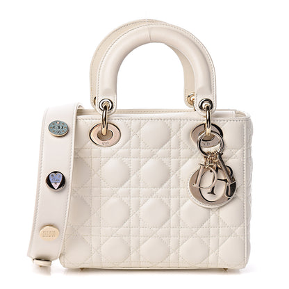 Christian Dior Lambskin Cannage Small My Lady Dior White 1 of 11
