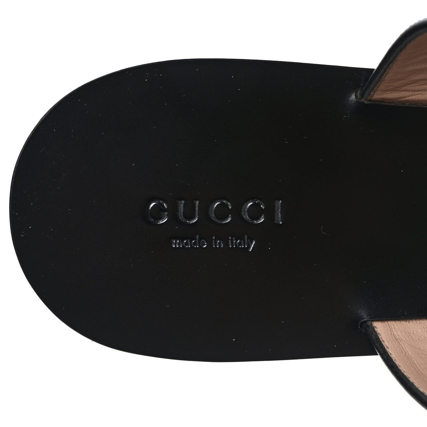 Calfskin GG Marmont Thong Sandals 39.5 Black