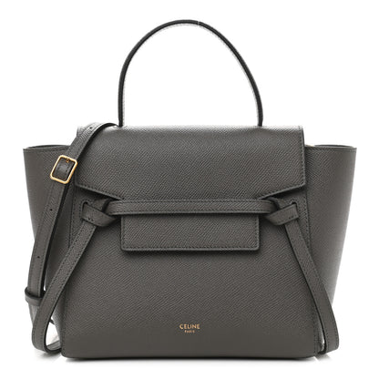 Celine Grained Calfskin Pico Belt Bag Grey 1 of 10