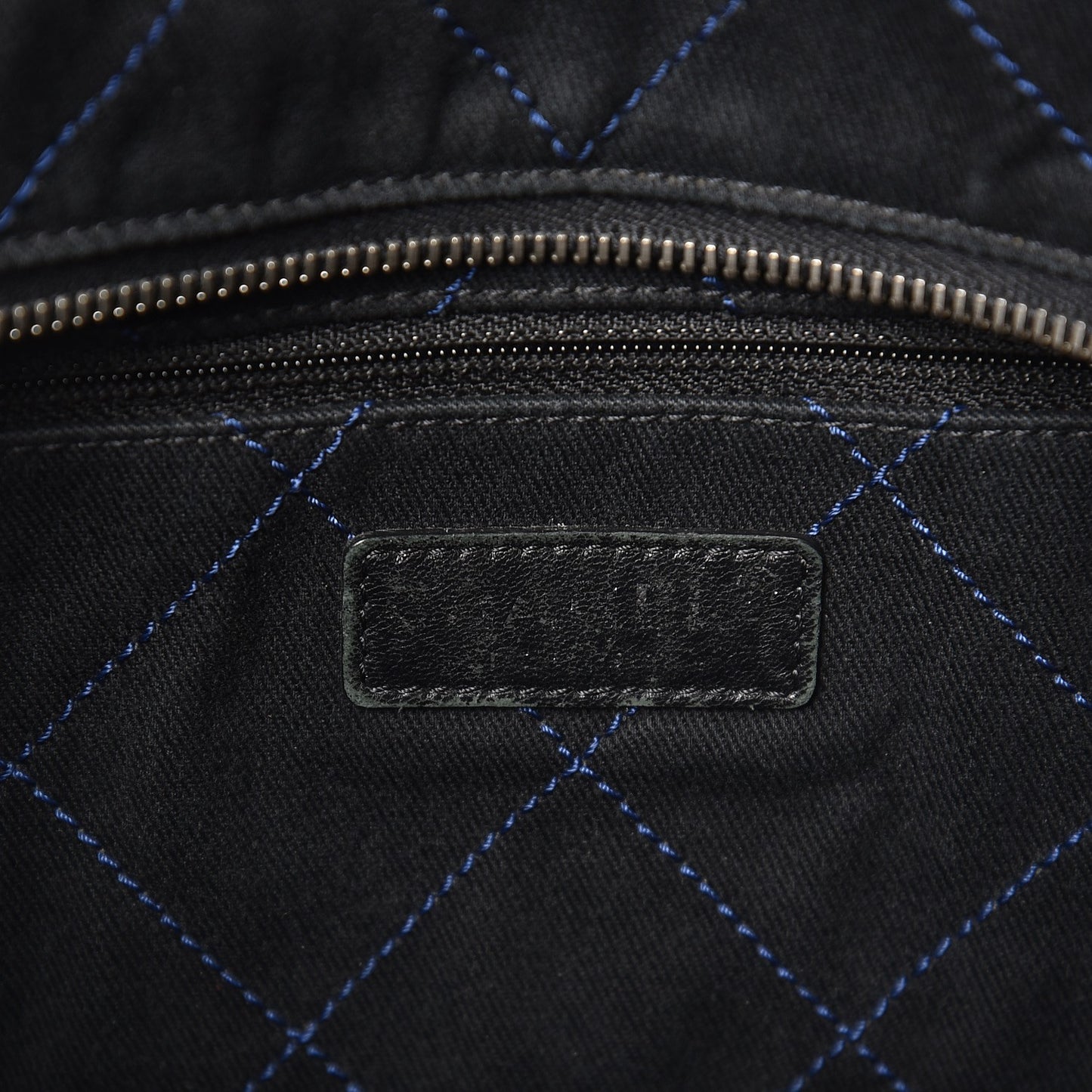 Grained Calfskin Shopping Fever Tote Blue