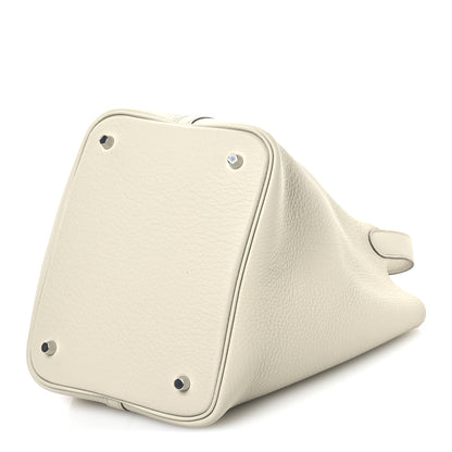 Hermes Taurillon Clemence Picotin Lock 22 MM Craie 10 of 11