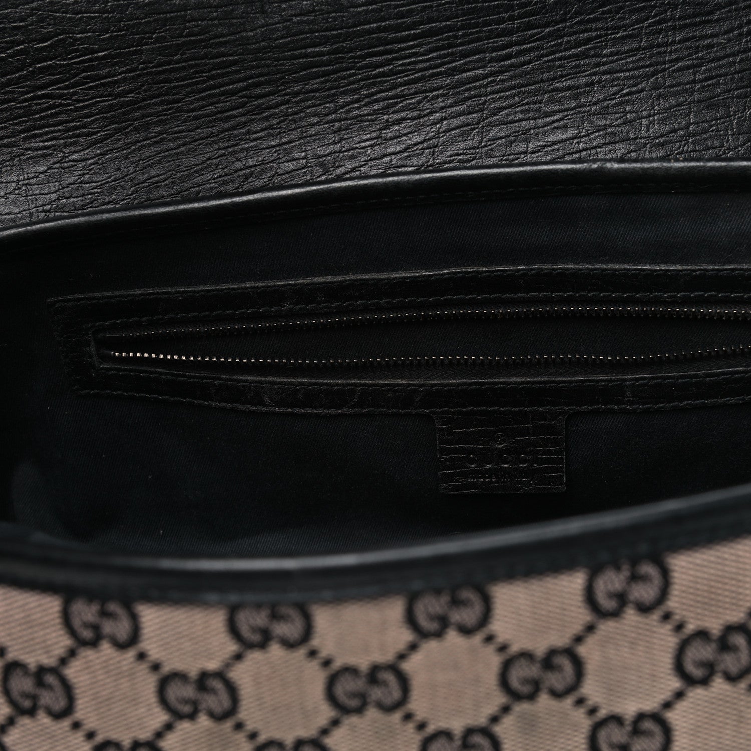 Gucci Monogram Bamboo Bullet Handbag Black 7 of 16