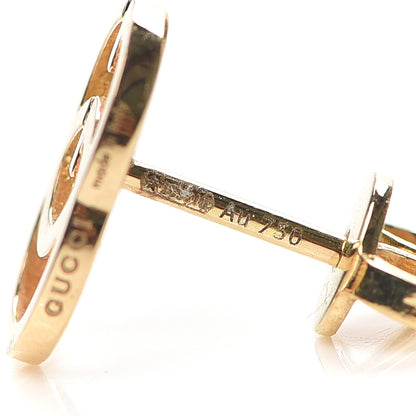 Gucci 18K Yellow Gold GG Tissue Stud Earrings 5 of 6