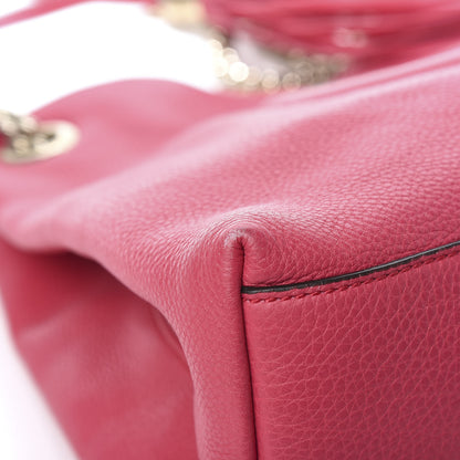 Gucci Pebbled Calfskin Medium Soho Chain Shoulder Bag Pink 9 of 12