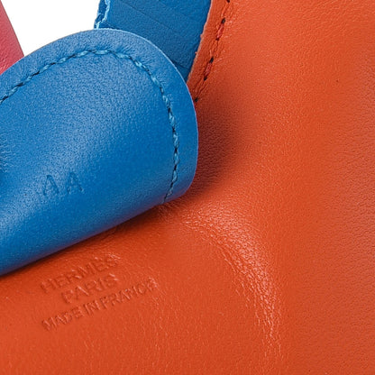 Hermes Milo Lambskin Grigri Rodeo Horse Bag Charm MM Orange Poppy Bleu Izmir Rose Azalee 3 of 4