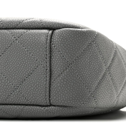 Chanel Iridescent Caviar Flat Quilted Small Coco Tassel Camera Case Grey 10 of 12